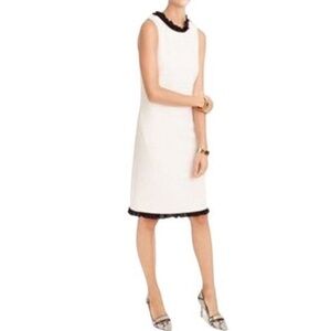 NWOT J.Crew Sleeveless Ruffle Trim Shift Dress - 6